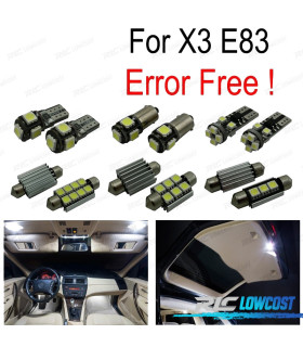 KIT 14 AMPOULES LED INTÉRIEUR BMW X3 E83 04-10