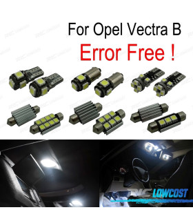 KIT 12 AMPOULES LED INTÉRIEUR OPEL VECTRA B VAUXHALL 3 5P 95-02