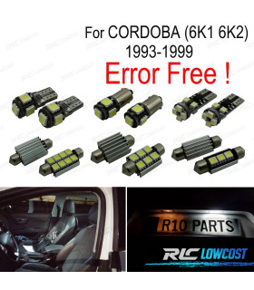 KIT 11 AMPOULES LED POUR SEAT CORDOBA 6K 1 6K2 93-99