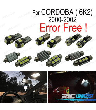 KIT 11 AMPOULES LED INTÉRIEUR POUR SEAT CORDOBA 6K2 00-02