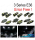 KIT 16 AMPOULES LED INTÉRIEUR BMW SÉRIE 3 E36 BERLINE COUPÉ M3 316I 318I 320I 323I 323IS 325I 328I 90-99