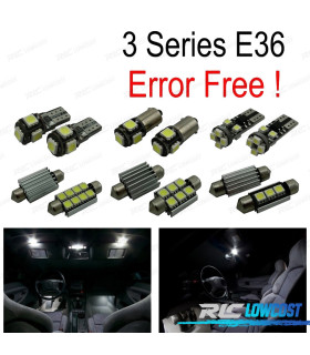 KIT 16 AMPOULES LED INTÉRIEUR BMW SÉRIE 3 E36 BERLINE COUPÉ M3 316I 318I 320I 323I 323IS 325I 328I 90-99