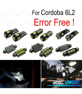 KIT 8 AMPOULES LED INTÉRIEUR SEAT CORDOBA 6L 6L2 03-09