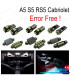 KIT 10 AMPOULES LED INTÉRIEUR AUDI A5 S5 RS5 CONVERTIBLE CABRIOLET 09-15