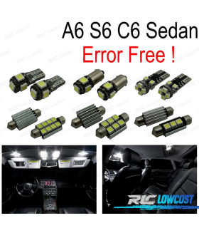 KIT 17 AMPOULES LED INTÉRIEUR AUDI A6 S6 RS6 C6 BERLINE 05-11
