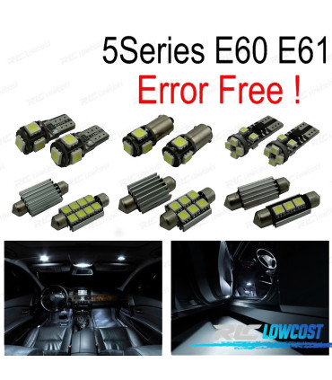 KIT 18 AMPOULES LED INTÉRIEUR POUR BMW E60 E61 M5 520I 523I 530I XDRIVE 520D 525D 535D 530D TOURING BERLINE 03-10