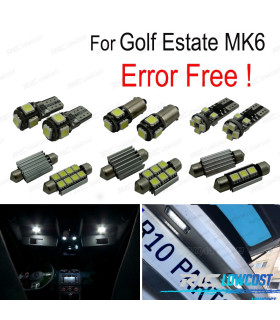 KIT 14 AMPOULES LED INTÉRIEUR POUR VOLKSWAGEN VW GOLF FINCA 6 GOLF CAR VI MK6 10-13