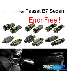 KIT 16 AMPOULES LED INTÉRIEUR POUR VOLKSWAGEN VW PASSAT B7 BERLINE 12-15