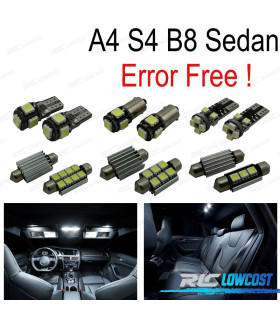 KIT 17 AMPOULES LED INTÉRIEUR AUDI A4 S4 RS4 B8 QUATTRO BERLINE