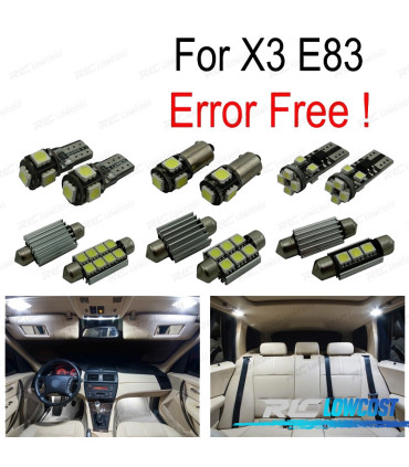 KIT 16 AMPOULES LED INTÉRIEUR BMW X3 E83 04-10