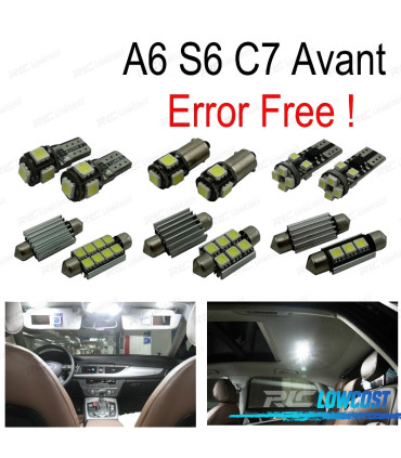 KIT 17 AMPOULES LED INTÉRIEUR POUR AUDI A A6 S6 RS6 C7 AVANT WAGON 12-