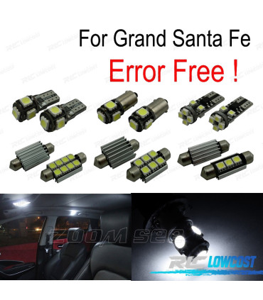KIT 13 AMPOULES LED INTÉRIEUR POUR HYUNDAI GRAND SANTA FE XL 13-16