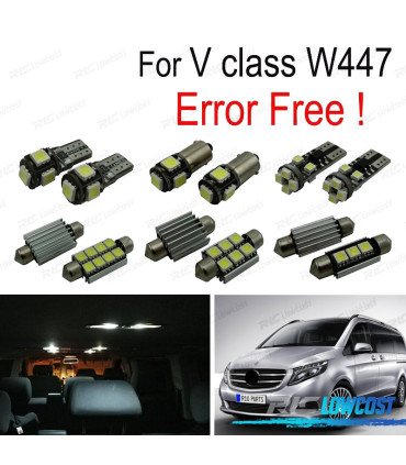 KIT 17 AMPOULES LED INTÉRIEUR POUR MERCEDES CLASSE GLK X204 GLK300 GLK280 GLK250 GLK350 09-15