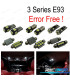 KIT 18 AMPOULES LED INTÉRIEUR BMW SÉRIE 3 E93 CONVERTIBLE 2006-2013 318I 320D 320I 325D 325I 330D 330I 335I M 06-13