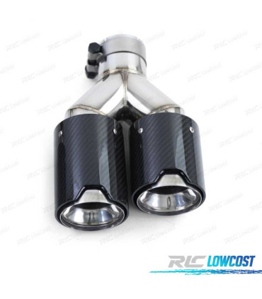 EMBOUT D'ÉCHAPPEMENT DROIT BMW LOOK M PERFORMANCE CHROMÉ CARBONE