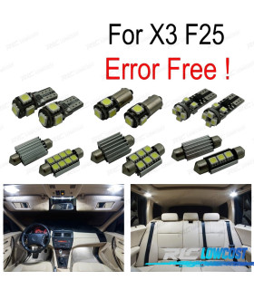 KIT 23 AMPOULES LED INTÉRIEUR BMW X3 F25 11-17