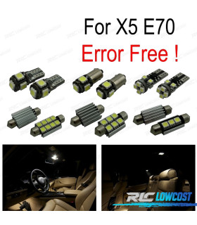 KIT 21 AMPOULES LED INTÉRIEUR POUR BMW X5 E70 07-13