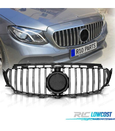 CALANDRE MERCEDES CLASSE E W213 16-18 LOOK GT-R CHROMÉ