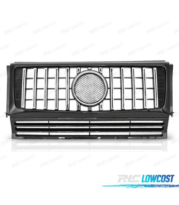 CALANDRE MERCEDES CLASSE G W463 90-12 LOOK AMG C63 NOIR CHROMÉ
