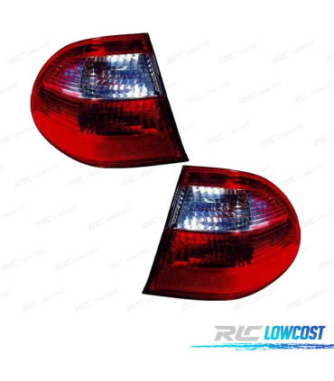 FEUX ARRIÈRE POUR MERCEDES W211 CLASSE E WAGON 02-06 BLANC ROUGE