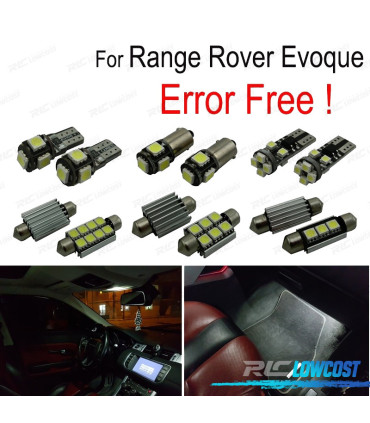 KIT 10 AMPOULES LED INTÉRIEUR POUR LAND ROVER EVOQUE 14-16