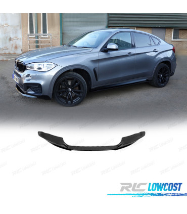 SPOILER LAME FRONTAL BMW X6 F16 14-19 LOOK M NOIR BRILLANT