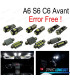 KIT 18 AMPOULES LED INTÉRIEUR AUDI A6 S6 RS6 C6 AVANT 2005-2011