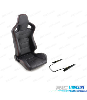 KIT SIÈGE SPORTIF LOOK CARBONE SEMI BAQUET STYLE RS NOIR