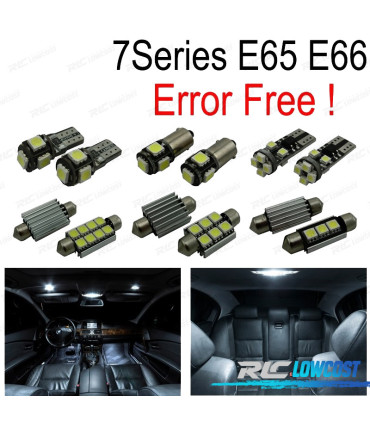 KIT 20 AMPOULES LED INTÉRIEUR BMW SÉRIE 7 E65 E66 745Li 750Li 760Li 745i 750i 2002-2008