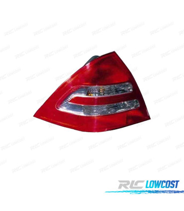 FEUX ARRIÈRE GAUCHE POUR MERCEDES CLASSE C W203 BERLINE 00-04 BLANC ROUGE