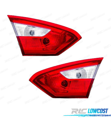 FEUX ARRIÈRE POUR FORD FOCUS IV 4P 11-14 BLANC ROUGE