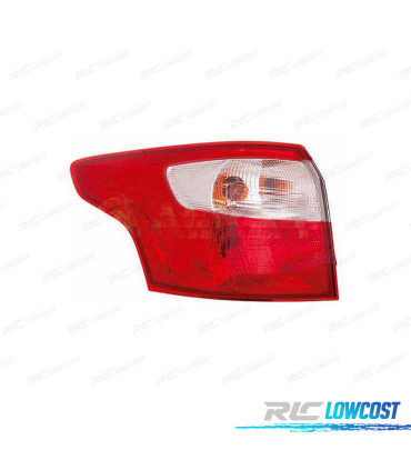 FEUX ARRIÈRE DROIT POUR FORD FOCUS IV SPORTBREAK 11-14 BLANC ROUGE