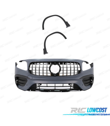 PARE-CHOCS FRONTAL MERCEDES X247 20- LOOK GLB35 + CALANDRE ARGENTÉ