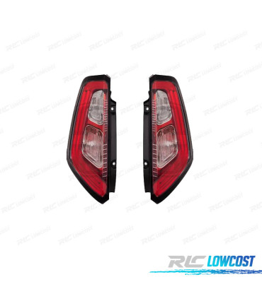 FEUX ARRIÈRE POUR FIAT PUNTO EVO 09- LED CONTOUR NOIR