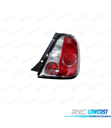FEUX ARRIÈRE DROIT POUR FIAT 500 07-14 CONTOUR NOIR