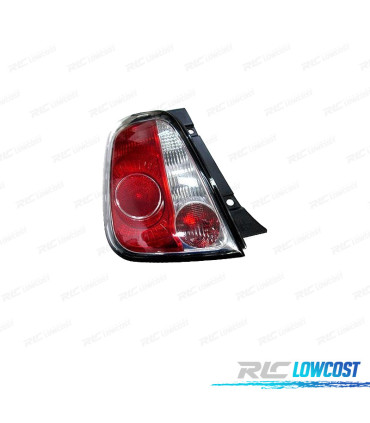 FEUX ARRIÈRE GAUCHE POUR FIAT 500 07-14 CONTOUR NOIR