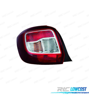 FEUX ARRIÈRE GAUCHE DACIA SANDERO STEPWAY 13-17 BLANC ROUGE TEINTÉ