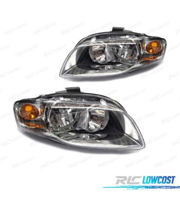 PHARES POUR AUDI A4 04-07 AMBRE