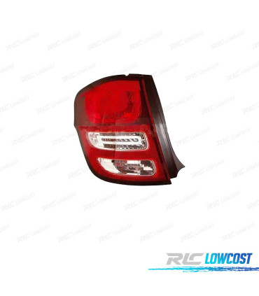 FEUX ARRIÈRE GAUCHE POUR CITROEN C3 10-13 BLANC ROUGE