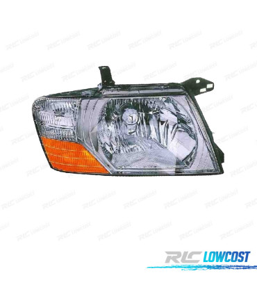 PHARE DROIT MITSUBISHI MONTERO PAJERO 03-06 FOND CHROME H4