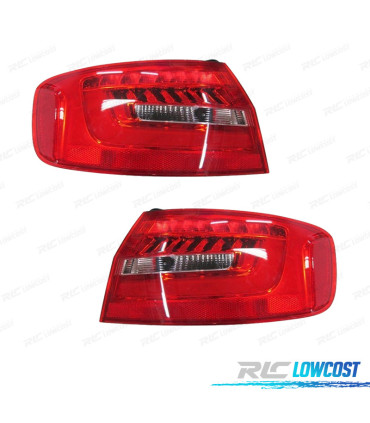 FEUX ARRIÈRE POUR AUDI A4 12-15 BERLINE LED BLANC ROUGE