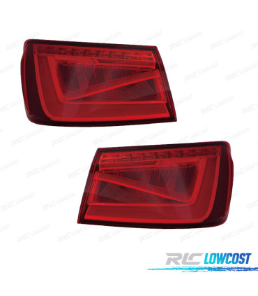 FEUX ARRIÈRE AUDI A3 4P 12-16 BERLINE LED ROUGE FUMÉ