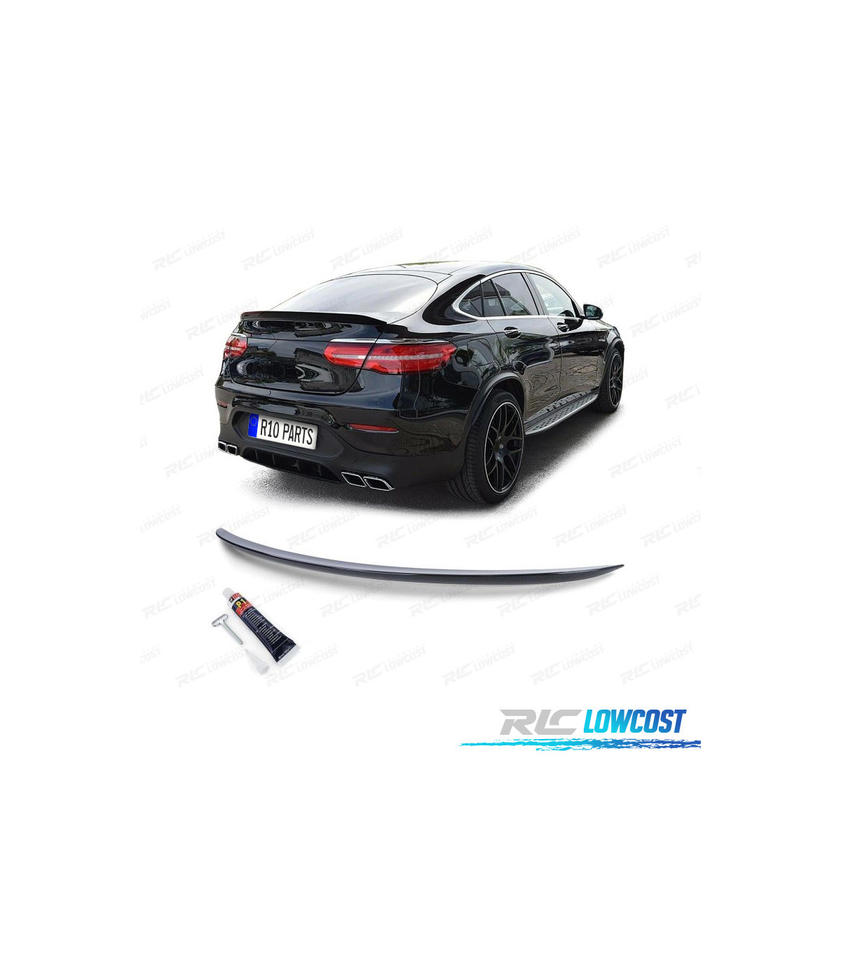 Aileron Coffre Arrière Pour Mercedes GLC Coupé C253 (2016-2024) - Noir Piano - Installation Non Destructive - Améliore L'Appui Et L'Esthétique
