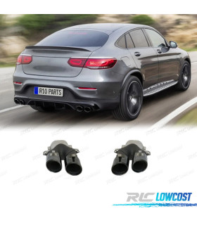 EMBOUTS D´ÉCHAPPEMENT MERCEDES GLC C253 X253 15-18 LOOK AMG GLC43 NOIR