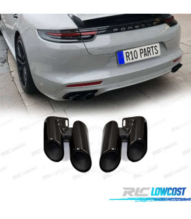 EMBOUTS D'ÉCHAPPEMENTS PORSCHE PANAMERA 17- LOOK S NOIR
