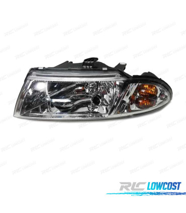 PHARE GAUCHE POUR MITSUBISHI CARISMA 99-05 FOND CHROMÉ