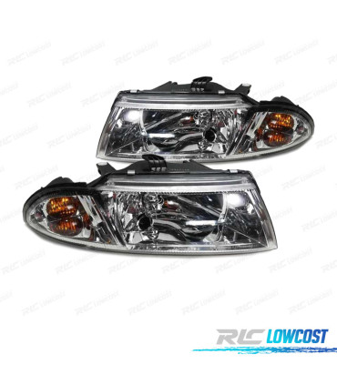 PHARES POUR MITSUBISHI CARISMA 99-05 FOND CHROMÉ