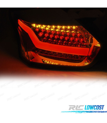 FEUX ARRIÈRE POUR FORD FOCUS 3 HATCHBACK 14-17 LED DYNAMIQUES FUMÉ