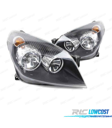 PHARES POUR OPEL ASTRA H FOND NOIR 04-11
