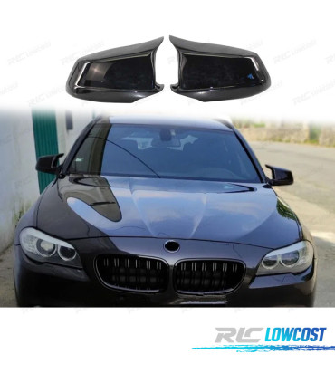 COQUES RETROVISEURS BMW F10 F11 F18 LOOK M 11-13 NOIR BRILLANT